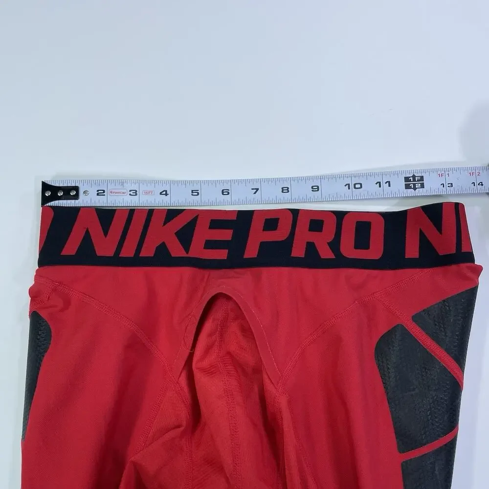 Nike Pro MLB Padded Compression Pants Red Black Baseball Size Medium 27x21